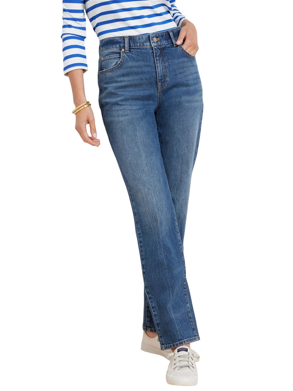 Talbots High Waist Relaxed Jean Palisade Medium Wash 2P